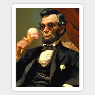 Abraham Lincoln Ice Cream Magnet